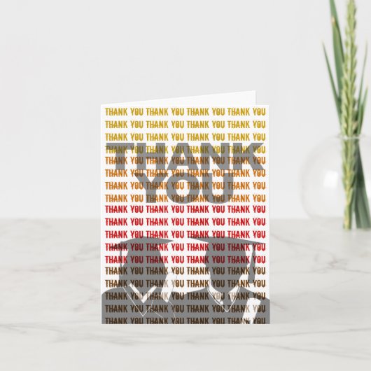 卒業のサンキューカードのガウンのタイル1 サンキューカード (正面)