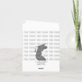 卒業のサンキューカードのガウンのタイル3 サンキューカード (裏面)