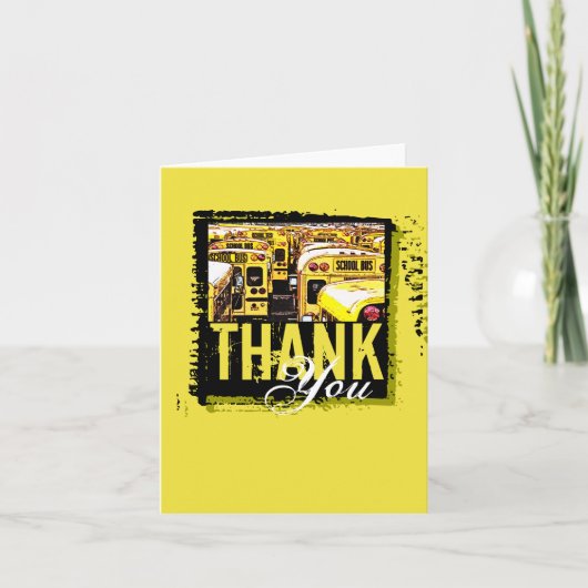 卒業のサンキューカードのスクールバス3 サンキューカード (正面)