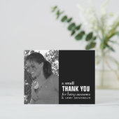 卒業のサンキューカード-おもしろいな写真! ポストカード (スタンド正面)