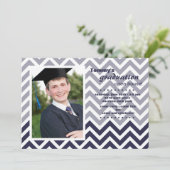 卒業のシェブロンの写真の招待状 招待状 (スタンド正面)