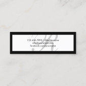 卒業のシンプルなボーダー原稿の名札の挿入物 コーリングカード (裏面)