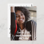 卒業のスクリプトの保存の写真 ポストカード (正面/裏面)