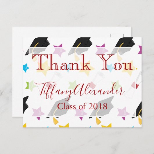 卒業のスターさんありがとう ポストカード (正面/裏面)
