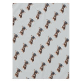 卒業のチワワ犬 テーブルクロス (正面)