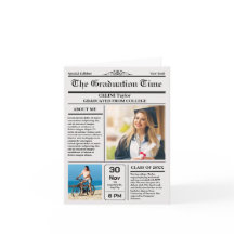 卒業のニュース！印刷可能な新聞記念