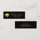 卒業のネットワーキングの金ゴールドの黒 コーリングカード (正面/裏面)