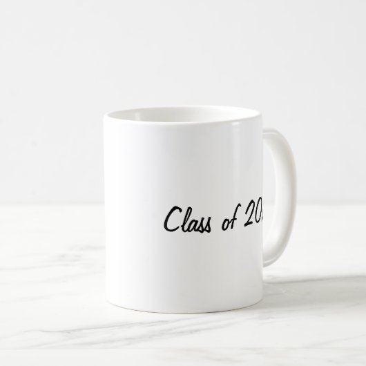 卒業のハリネズミのマグ-青 コーヒーマグカップ (正面右)