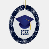 卒業のパーソナライズなクリスマスのオーナメントのギフト セラミックオーナメント (右)