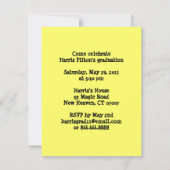 卒業のパーティの招待状のスクールバス7 招待状 (裏面)