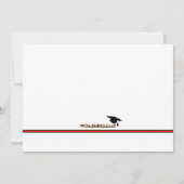 卒業のパーティの招待状のティール(緑がかった色)のクラス 招待状 (裏面)