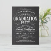 卒業のパーティの招待状ホイルScrollwork 招待状 (スタンド正面)