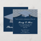 卒業のパーティの招待状 招待状 (正面/裏面)