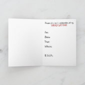 卒業のパーティの招待状 招待状 (内部)