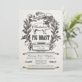 卒業のブタのローストの招待状-最高のヴィンテージ 招待状 (スタンド正面)