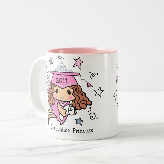 卒業のプリンセスのマグ ツートーンマグカップ (正面左)