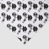 卒業のモダンなアイコン白黒ふさの帽子 薄葉紙 (詳細)