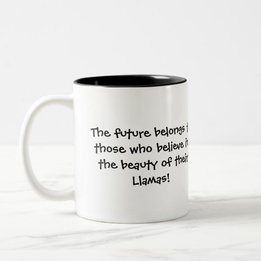 卒業のラマ ツートーンマグカップ (左)