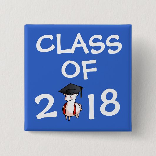 卒業のラマ 缶バッジ (正面)