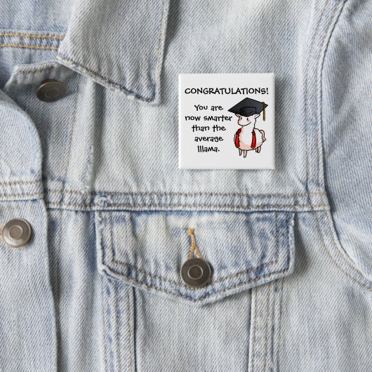 卒業のラマ 缶バッジ (インサイチュ)