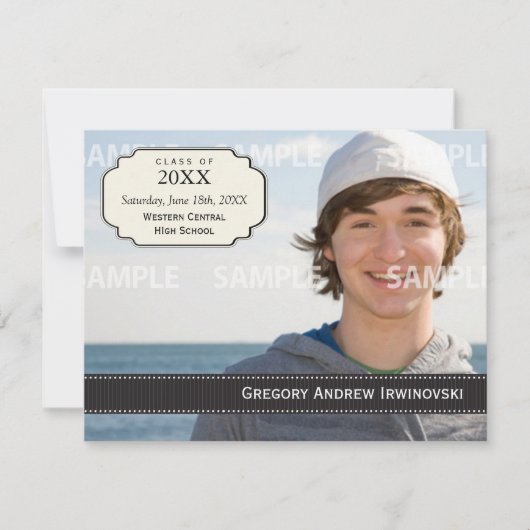 卒業のリボンの招待状 招待状 (正面)