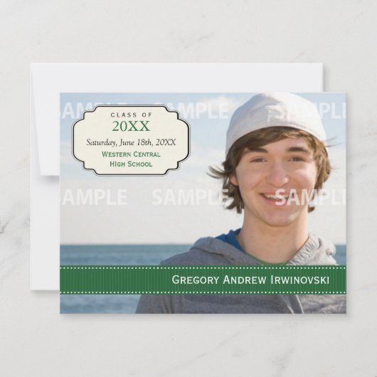 卒業のリボンの招待状 招待状 (正面)