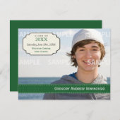 卒業のリボンの招待状 招待状 (正面/裏面)