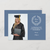 卒業のリースの写真のサンキューカード サンキューカード (正面/裏面)