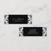 卒業の一流の札の上品なダマスク織パターン挿入物 コーリングカード (正面/裏面)