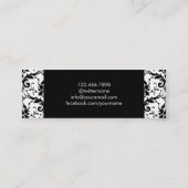 卒業の一流の札の上品なダマスク織パターン挿入物 コーリングカード (裏面)
