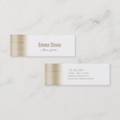 卒業の一流の札の金ゴールドのシェブロンのストライプの挿入物 コーリングカード (正面/裏面)