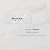 卒業の一流の札の銀のモノグラムの原稿の挿入物 コーリングカード (正面/裏面)