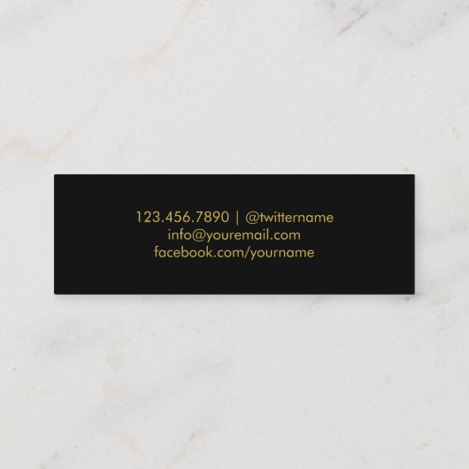 卒業の一流の札の黒及び金ゴールドの点の挿入物 コーリングカード (裏面)