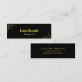 卒業の一流の札の黒及び金ゴールドの点の挿入物 コーリングカード (正面/裏面)