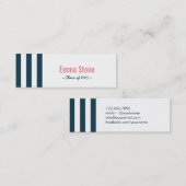 卒業の一流の札航海のな海軍ストライプの挿入物 コーリングカード (正面/裏面)