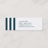 卒業の一流の札航海のな海軍ストライプの挿入物 コーリングカード (裏面)