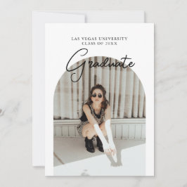 卒業の両面フォトポートレートパーティー入力 招待状