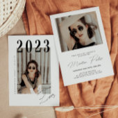 卒業の両面フォトポートレートパーティー入力 招待状