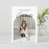 卒業の両面フォトポートレートパーティー入力 招待状 (スタンド正面)