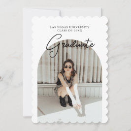 卒業の両面フォトポートレートパーティー入力 招待状