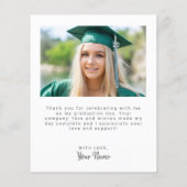 卒業の予算ありがとうフォトカード (裏面)