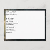 卒業の保存日付の劇場ライト手紙 案内ポストカード (裏面)