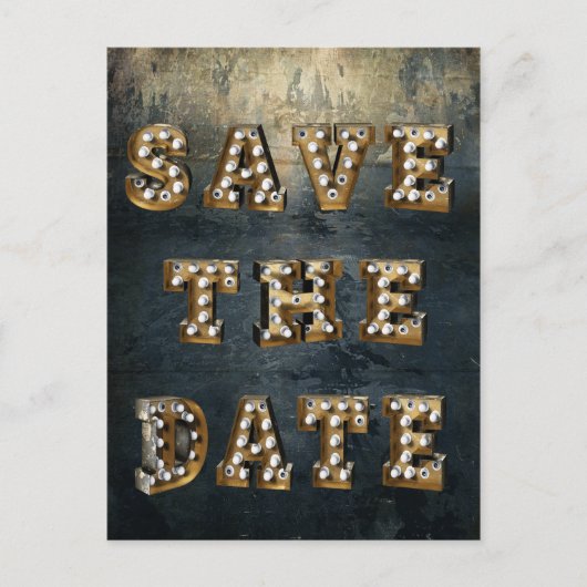 卒業の保存日付の劇場ライト手紙 案内ポストカード (正面)