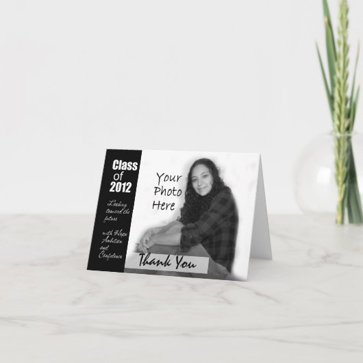 卒業の写真のサンキューカード サンキューカード (正面)