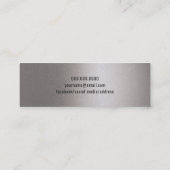 卒業の写真のスポーティな名刺のフェイクな銀ぱく コーリングカード (裏面)