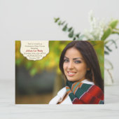 卒業の写真のラベルの招待状 招待状 (スタンド正面)