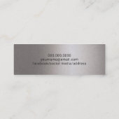 卒業の写真の名刺のフェイクな銀ぱく コーリングカード (裏面)