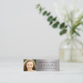 卒業の写真の名刺のフェイクな銀ぱく コーリングカード (スタンド正面)