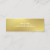 卒業の写真の名刺の女の子のフェイクな金ゴールドホイル コーリングカード (裏面)