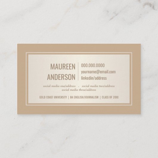 卒業の写真の名刺の手書きの原稿 コーリングカード (裏面)